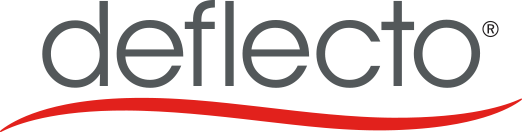 Company logo on black background